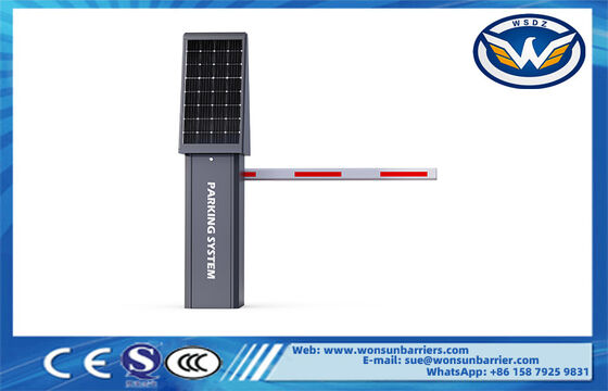 Solar Panel DC Brushless Motor Car Park Barriers Offering 1.5s Speed Suitable for Automated Parking Lot Security No Power